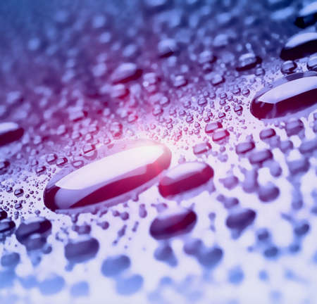 blue crystals with light multicolor reflectionsの写真素材