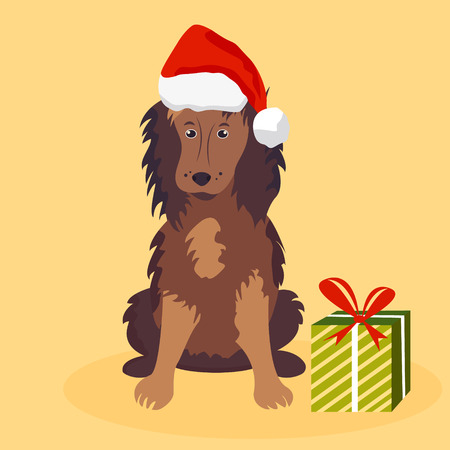 Holiday dogのイラスト素材