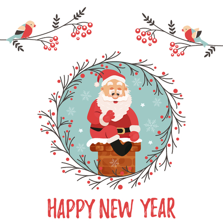 Christmas holiday greeting card design.のイラスト素材