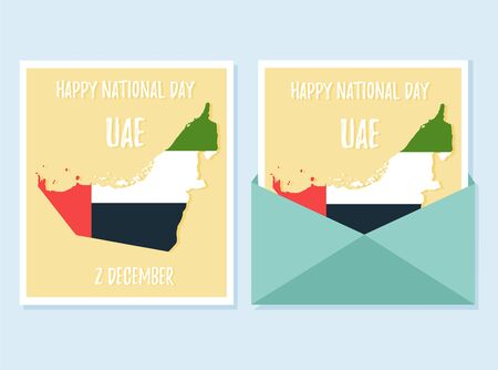 UAE Independence Day background in national flag color theme.のイラスト素材