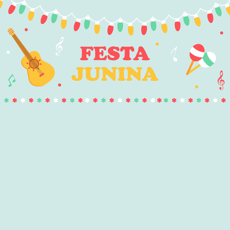 Bright poster for Festa Juninaのイラスト素材