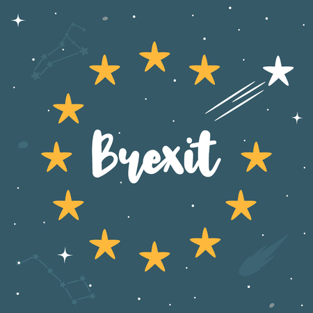 Brexit concept United Kingdoms withdrawal from EUのイラスト素材