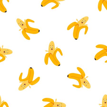 Seamless pattern with funny dragon fruit.のイラスト素材