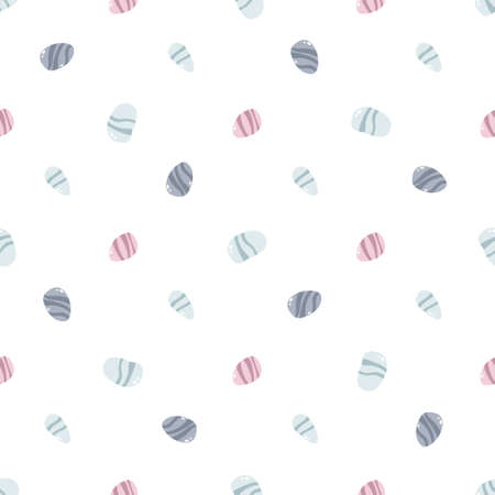 Vector seamless patterns with colorful stones in soft pink. blue, green colorsのイラスト素材