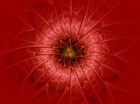 Red abstract flowerの写真素材