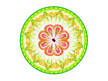 Floral mandala. Computer generated pictureの写真素材