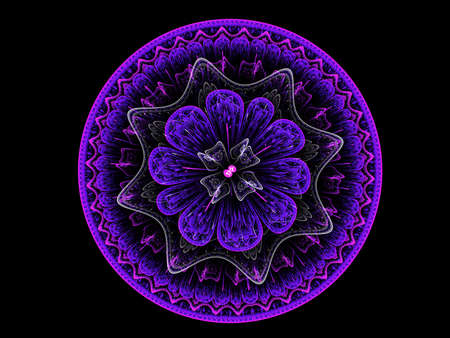 Floral mandala. Computer generated pictureの写真素材