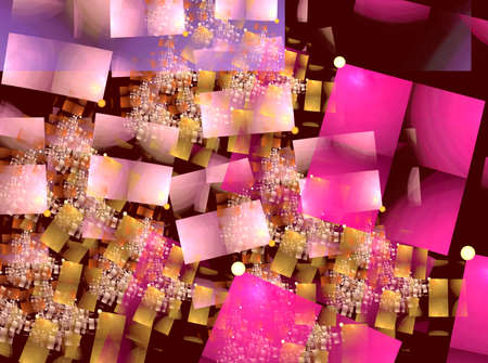 Multicolored squares. Abstract background. Compluter generated pictureの写真素材