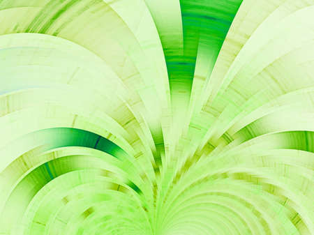 Green fan. Abstract fractal backgroundの写真素材