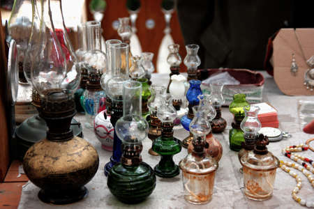 Flea market in Moscow, Russiaの写真素材