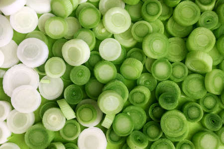 Natural fresh healthy cutted leek.の写真素材