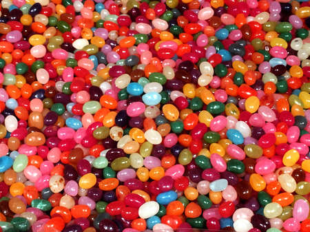 Multicolor jelly beans, confectionery, backgroundの写真素材