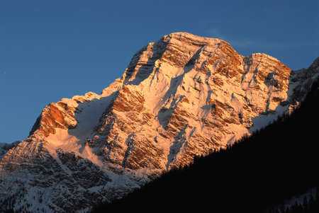 Dolomites rocky mountains, Sasso della Croce, Trentino Dolomites Italyの写真素材