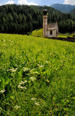 St. Johann Church, Santa Maddalena, Val di Funes, Dolomites, Italyのeditorial素材