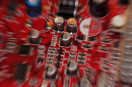 Close up of electronic circuit board