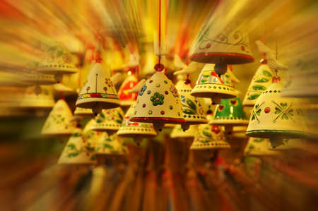 Christmas decoration in a marketの写真素材