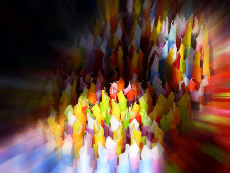 Colored candlesのeditorial素材