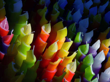 Colored candlesのeditorial素材