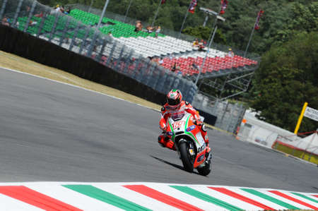 MUGELLO - ITALY, JULY 13: US Ducati rider Nicky Hayden at 2012 TIM MotoGP of Italy at Mugello circuit on July 13, 2012のeditorial素材