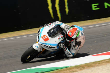 MUGELLO - ITALY, JULY 13: Italian CRT Rider Danilo Petrucci at 2012 Qualify Session Grand Prix TIM of Italy MotoGP at Mugello circuit on July 13, 2012のeditorial素材