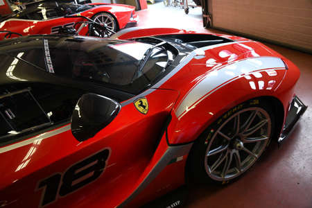 MUGELLO, ITALY - OCTOBER 26, 2017: Ferrari FXX-K during Finali Mondiali Ferrrari 2017 - XX...