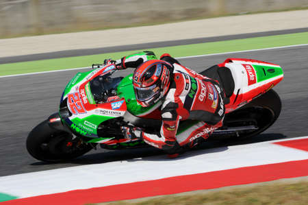 Mugello - ITALY, JUNE 3: British Aprilia rider Sam Lowes at 2017 OAKLEY GP of Italy of MotoGP Mugello on JUNE 3, 2017. Italyのeditorial素材