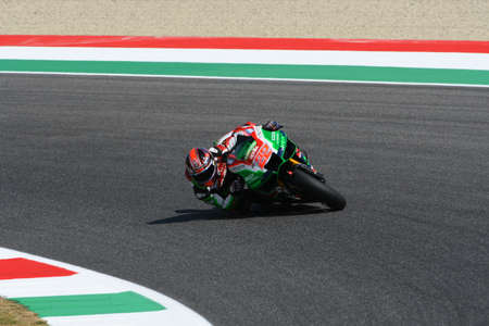 Mugello - ITALY, JUNE 3: British Aprilia rider Sam Lowes at 2017 OAKLEY GP of Italy of MotoGP Mugello on JUNE 3, 2017. Italyのeditorial素材