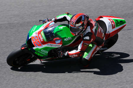 Mugello - ITALY, JUNE 3: British Aprilia rider Sam Lowes at 2017 OAKLEY GP of Italy of MotoGP Mugello on JUNE 3, 2017. Italyのeditorial素材