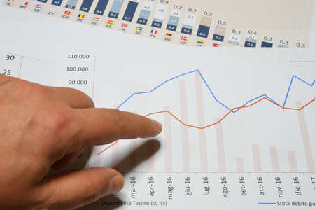 Business concept image with paperwork and sheets