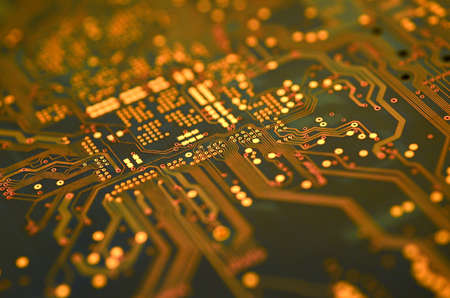 Close up electronic components, electronic boardsの写真素材
