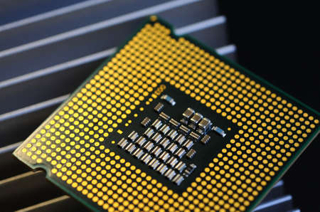 cpu processor on aluminum heat sink