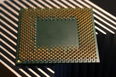 cpu processor on aluminum heat sink