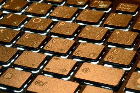 Backlit Laptop Keyboardの写真素材