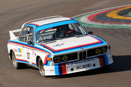 Imola Classic 22 Oct 2016 - BMW 3.0 CSL 1971 driven by unknow during practice on Imola Circuit, Italy.のeditorial素材