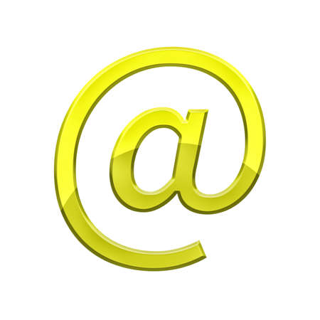 Vector illustration of yellow email symbolのイラスト素材