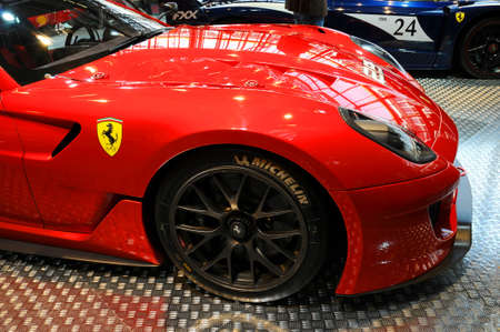 BOLOGNA, ITALY - 2 DECEMBER 2010: Ferrari 599XX exhibited at the Bologna Motor Show. italy