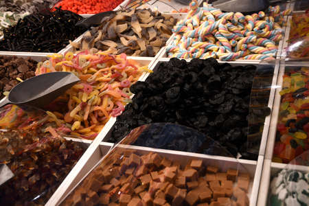 fruit jelly candies jellies in a Christmas market
