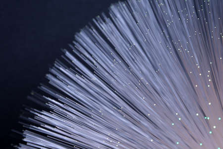 Close up on colored fiber optics - shallow depth of field. macro