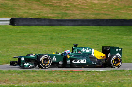 MUGELLO, ITALY - MAY 2012: Vitaly Petrov of Caterham F1 team races during Formula One Teams Test...