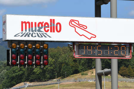 Scarperia, Mugello - 28 August 2020: of the Mugello International Circuit at Scarperia (Florence) on the occasion of the Ferrari Racing Days 2020.のeditorial素材