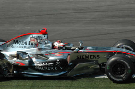 Imola, Italy - 23 April 2006: F1 World Championship. San Marino Grand Prix, Kimi Raikkonen in action on McLaren MP4-21 during practice.のeditorial素材