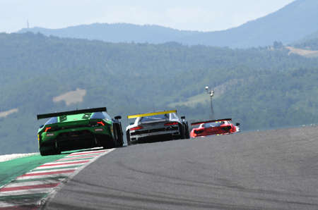 Mugello Circuit, Italy - July 2, 2021: Lamborghini Huracan GT3 Evo of Team Imperiale Racing drive by Di Folco - Amici - Middleton in action during Qualifyng session of Italian Championship GT in Mugello Circuit.のeditorial素材