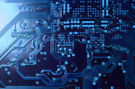 close-up of electronic components, electronic board.