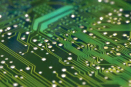 defocused abstract background of electronic board