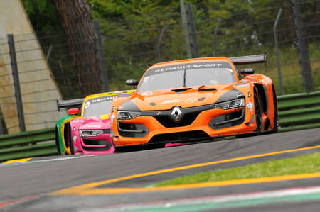 Imola, May 2016: Renault RS 01 in action driven by unknown during practice of Renault Sport Trophy Championship on Imola Circuit, Italy.のeditorial素材