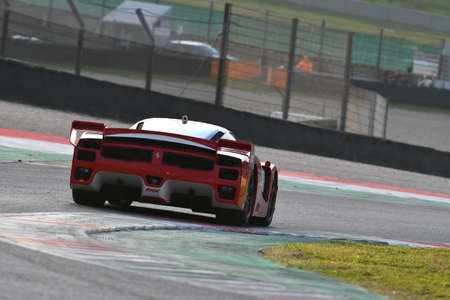 Scarperia, Mugello - 19 November 2021: Ferrari FXX in action at the Mugello Circuit during Ferrari World Finals 2021 in italy.のeditorial素材
