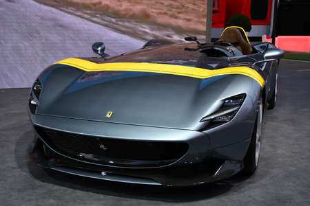 Scarperia, Mugello - 19 November 2021: Detail of Ferrari Sp1 Monza on display during Finali Mondiali...