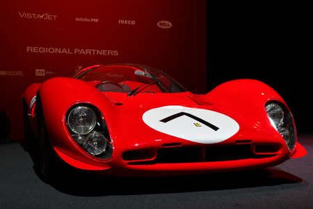 Scarperia, Mugello - 19 November 2021: Ferrari 330 P4 on display during Finali Mondiali Ferrari 2021...