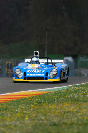 Scarperia, Mugello 5 march 2008: unknown in action on Matra Simca MS670B Le Mans year 1974 during practice at Mugello Circuit. Italyのeditorial素材