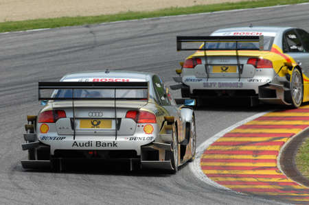 Mugello Circuit, Italy 2 May 2008: Alexandre PrÃ©mat in action with Audi A4 DTM 2007 of Team...